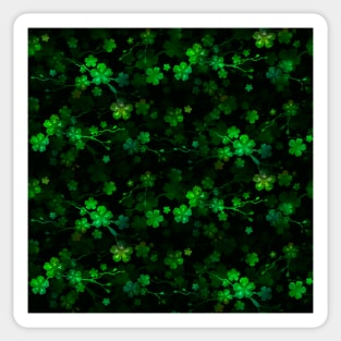 Bright Neon Green Cherry Blossom Flowers and Vines Sticker